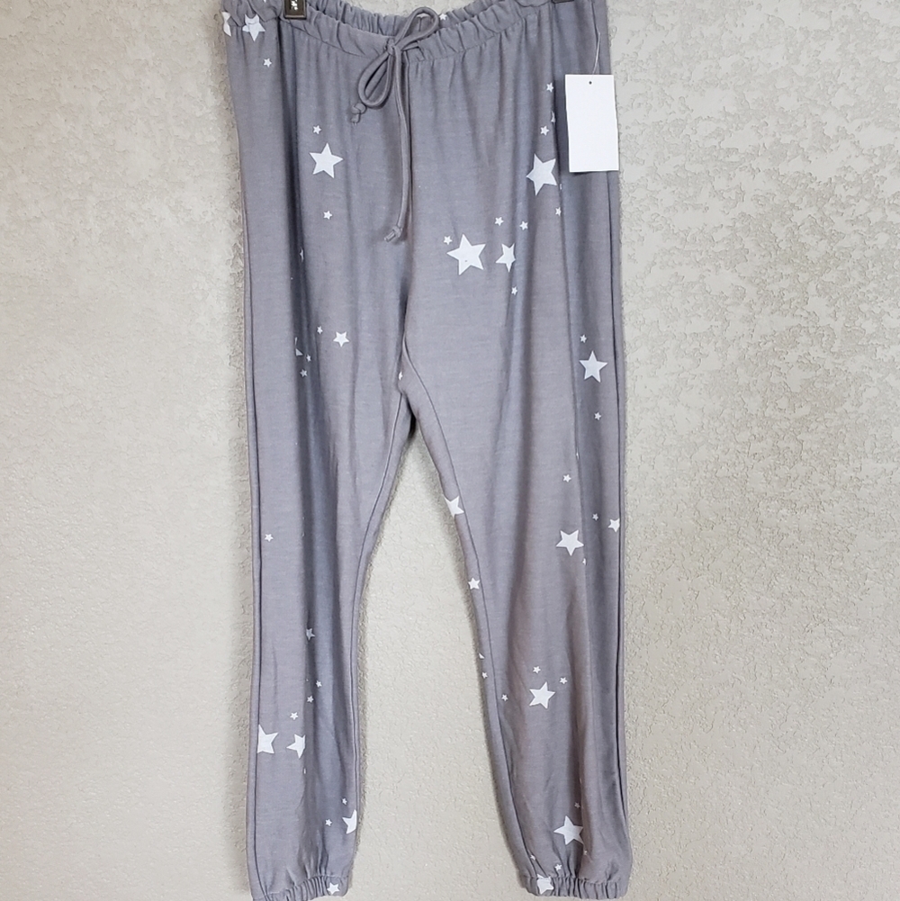 Chaser Grey with stars joggers